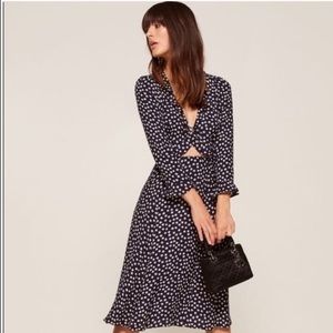 Reformation Heidi Keyhole front tie dress 2